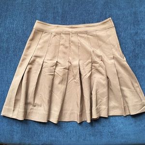 Brown school girl pleated skirt Size M